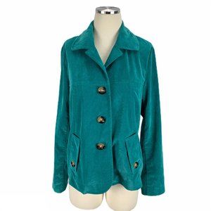 R.Q.T. Small Turquoise Blue Blazer Style Blouse